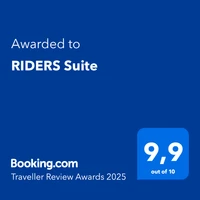 Booking.com Traveller Review Awards 2025, RIDERS Suite, 9,9 von 10