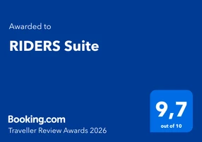 Booking.com Traveller Review Awards 2026, RIDERS Suite, 9,7 von 10