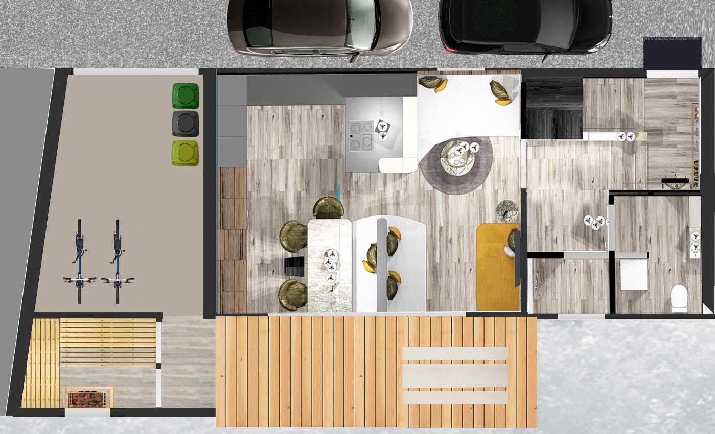 EAGLE Suite Grundriss Wohnebene